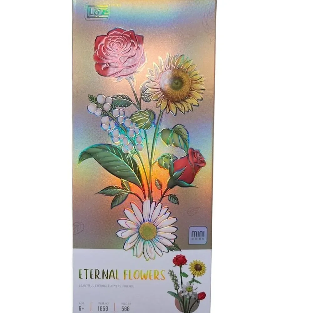 LOZ Eternal Flowers Building Blocks Kit Streetwear Creative 6+ Educational OSBB